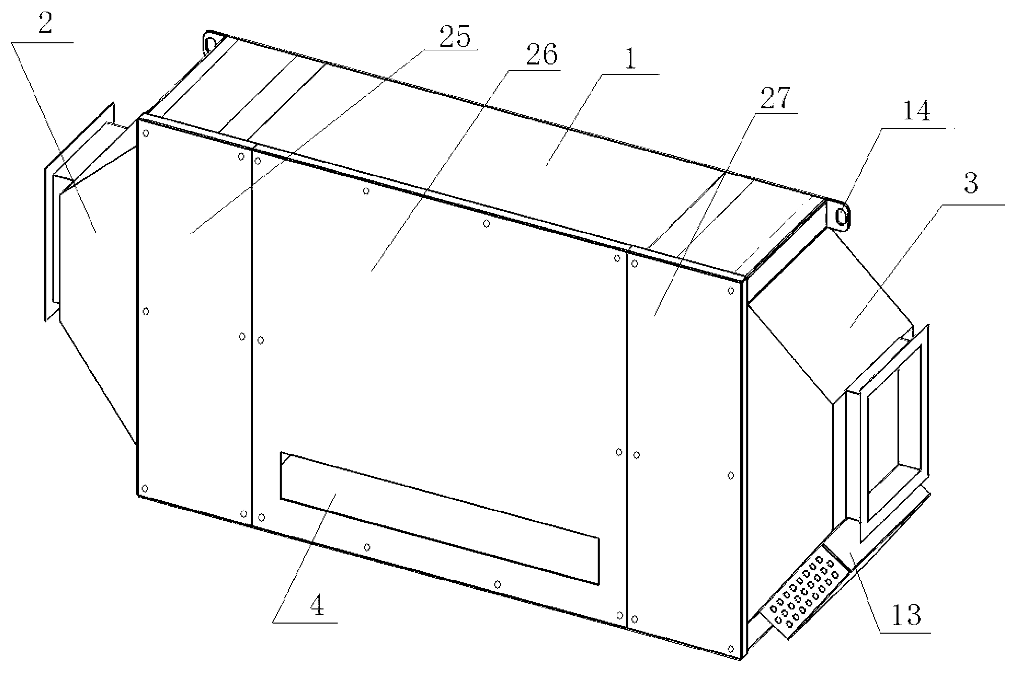 Double-fan powered air supply vehicular air purification device with sterilization function