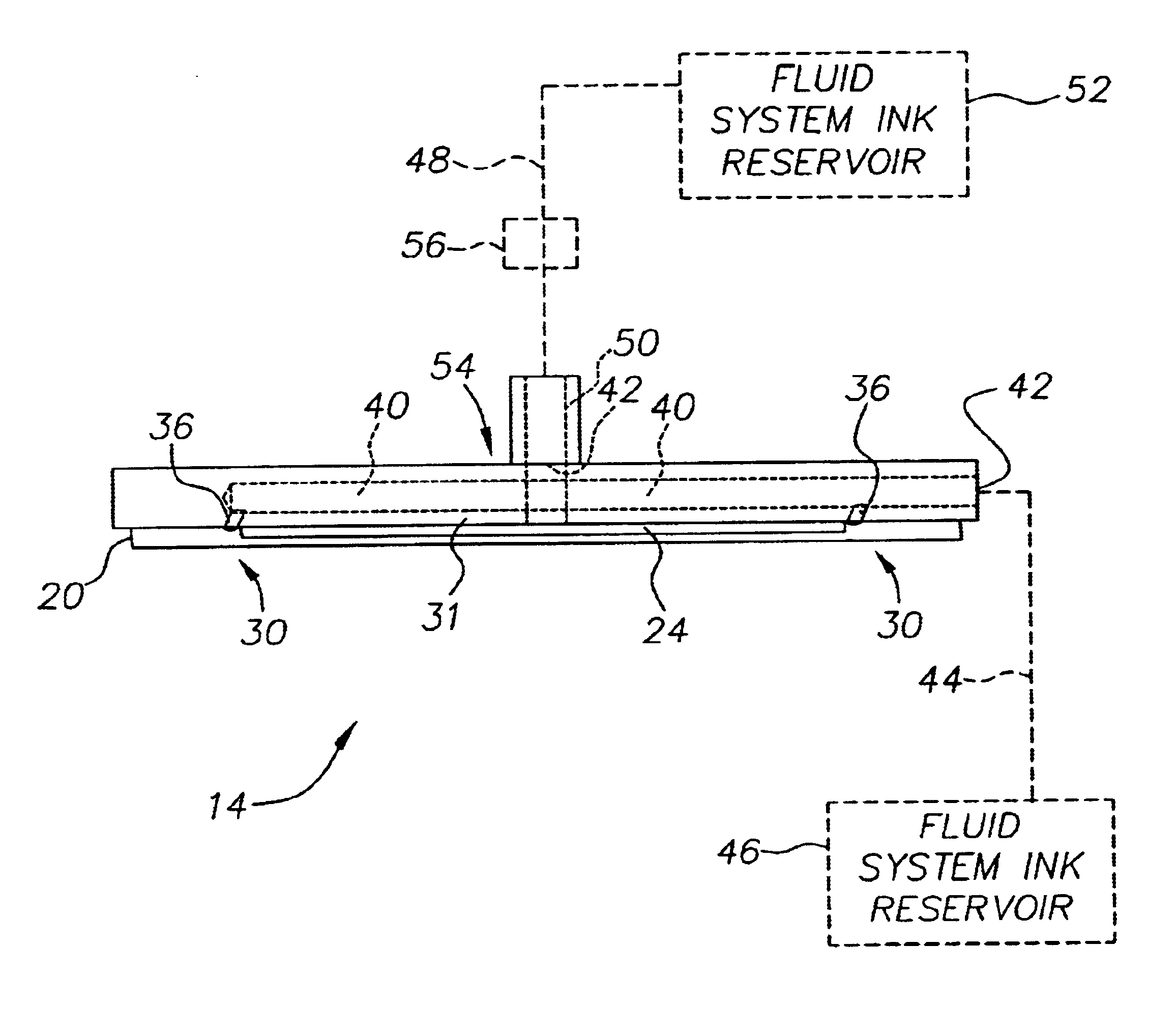 Anti-wicking catcher arrangement for a solvent ink printhead