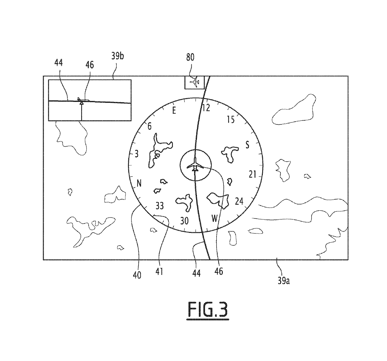 System for displaying information related to a flight of an aircraft and associated method