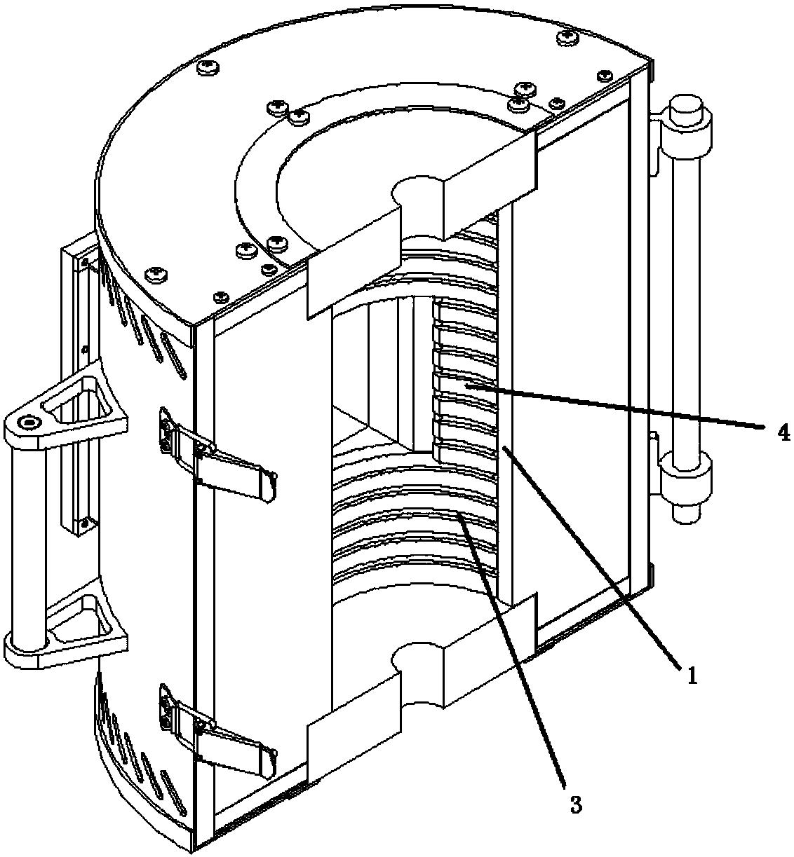 A high-temperature electric furnace with an optical measurement channel