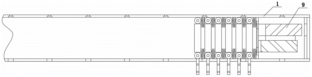 One-way roller limit folding pneumatic curtain bracket