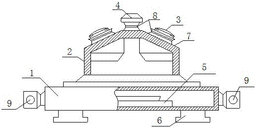 Unmanned vehicle driving blind area eliminating device and application method thereof