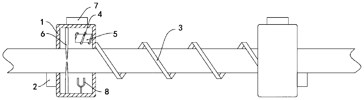 Safe and energy-saving type overhead cable anti-snow-accumulation device