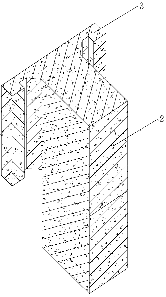 Construction method for cast-in-place prefabricated combined type earth-retaining wall structure