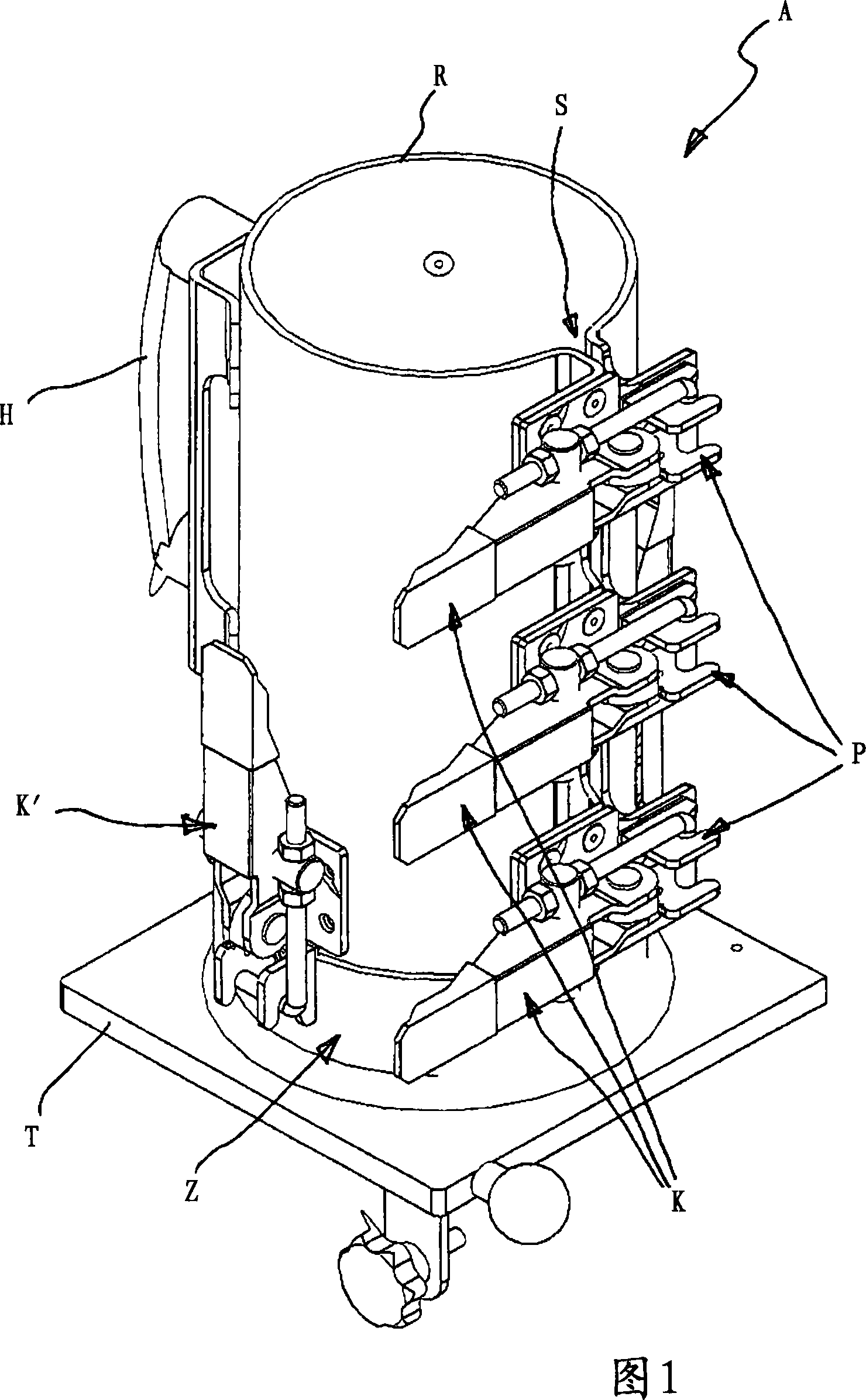 Device for introducing adhesive into a heatable pasting device