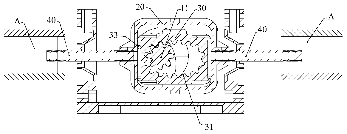 A shaft connecting rod transmission system and an opposed piston engine