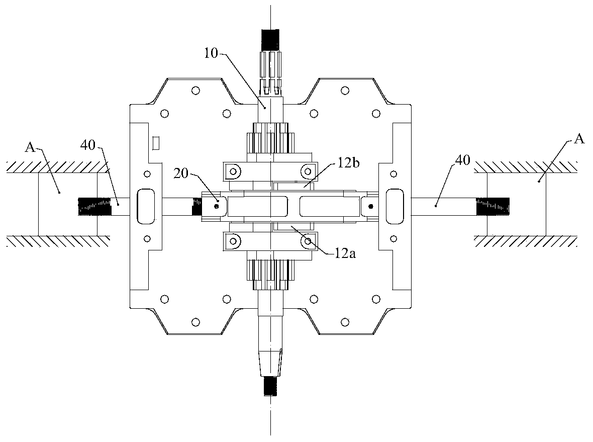 A shaft connecting rod transmission system and an opposed piston engine