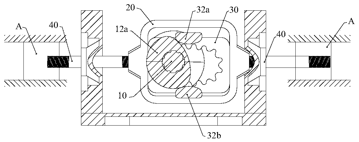 A shaft connecting rod transmission system and an opposed piston engine