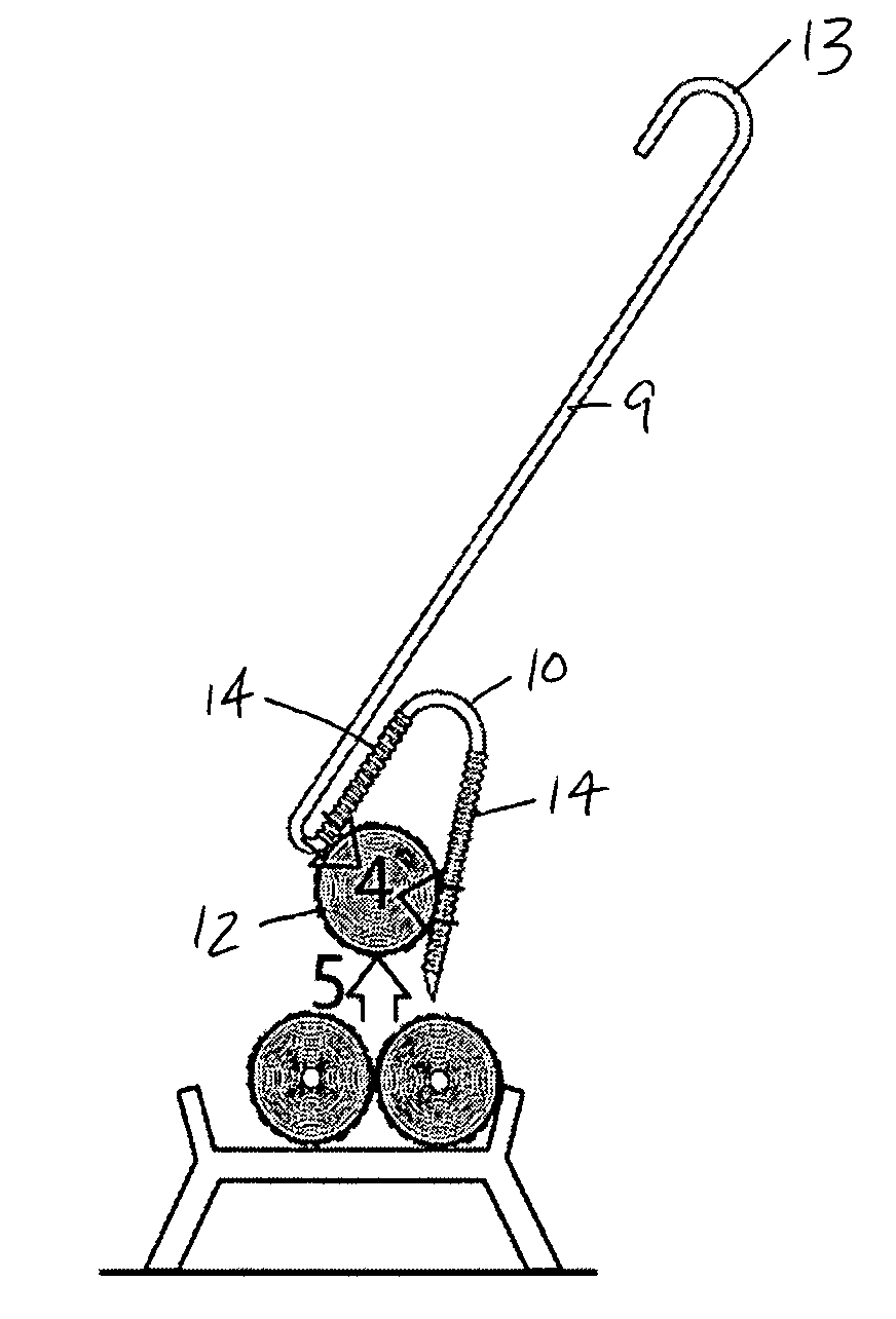 Friction grip fireplace tool