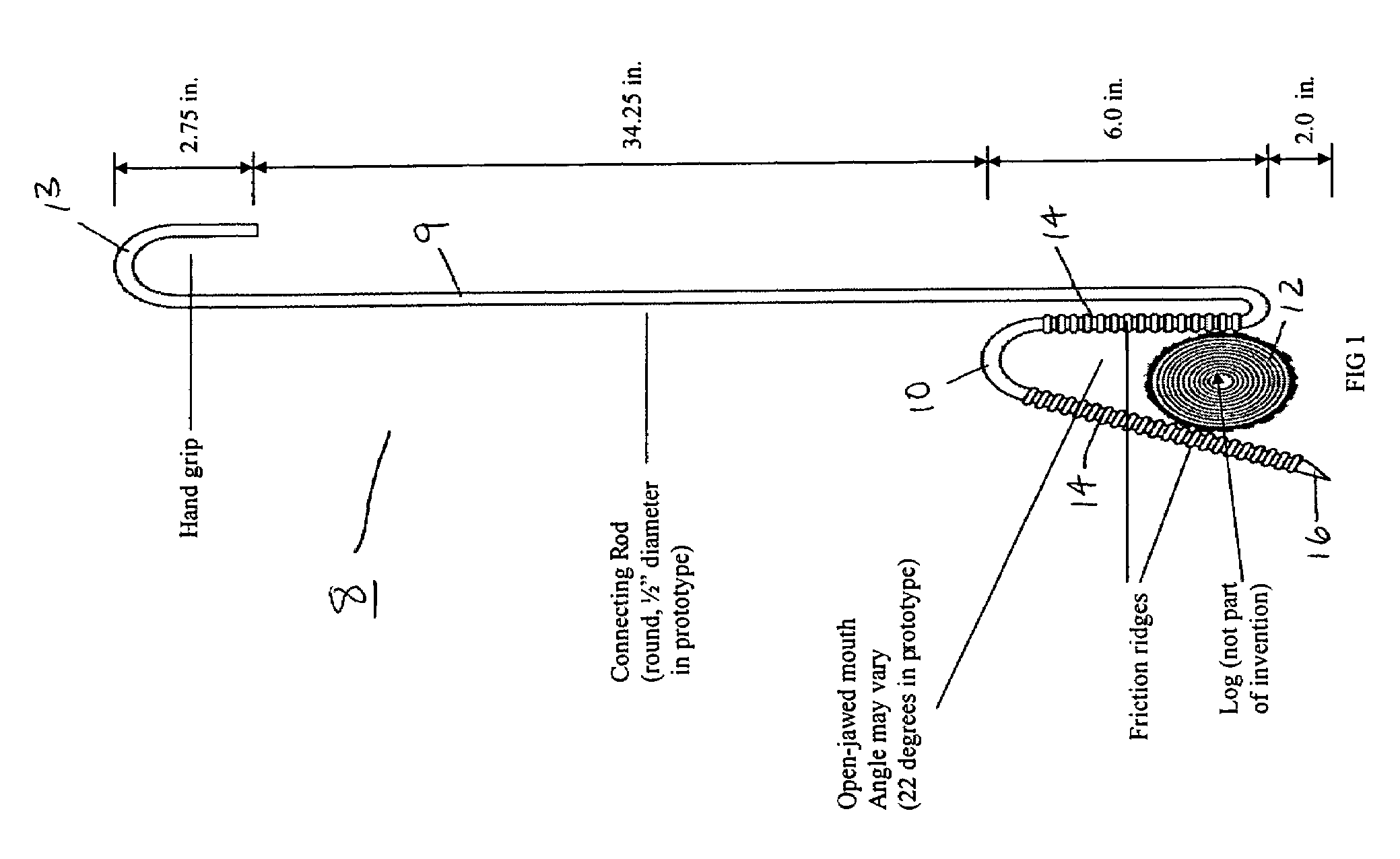 Friction grip fireplace tool