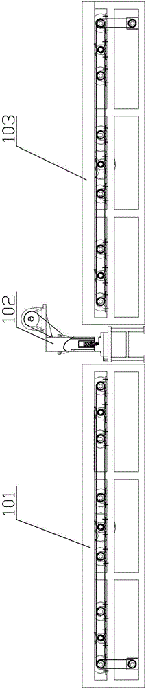 Magnesium oxide board cutting and separating device and cutting method thereof