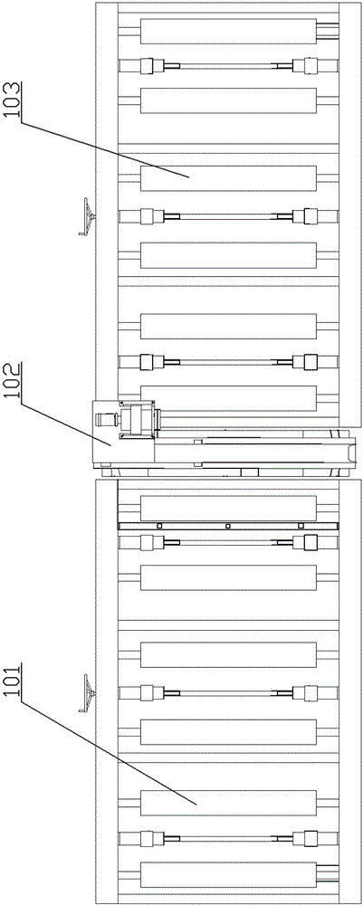 Magnesium oxide board cutting and separating device and cutting method thereof