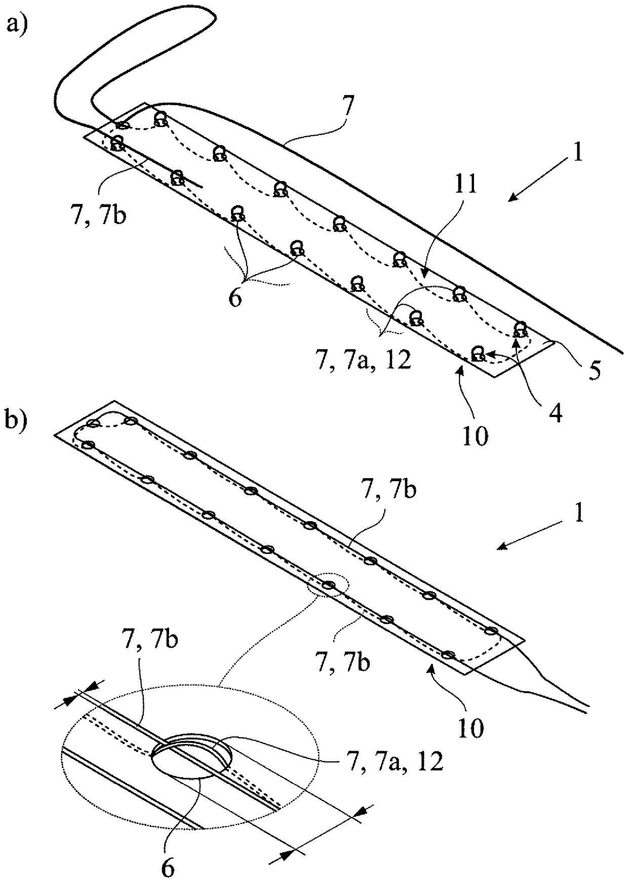 Measuring electrode for a capacitive proximity sensor of a motor vehicle