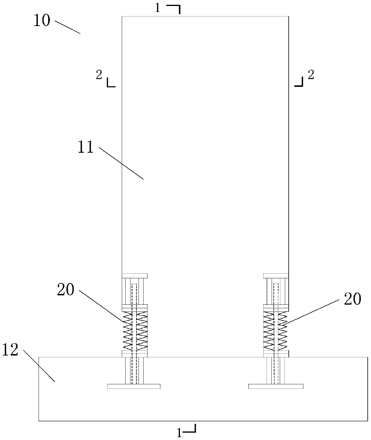 A kind of inner spring self-resetting concrete shear wall