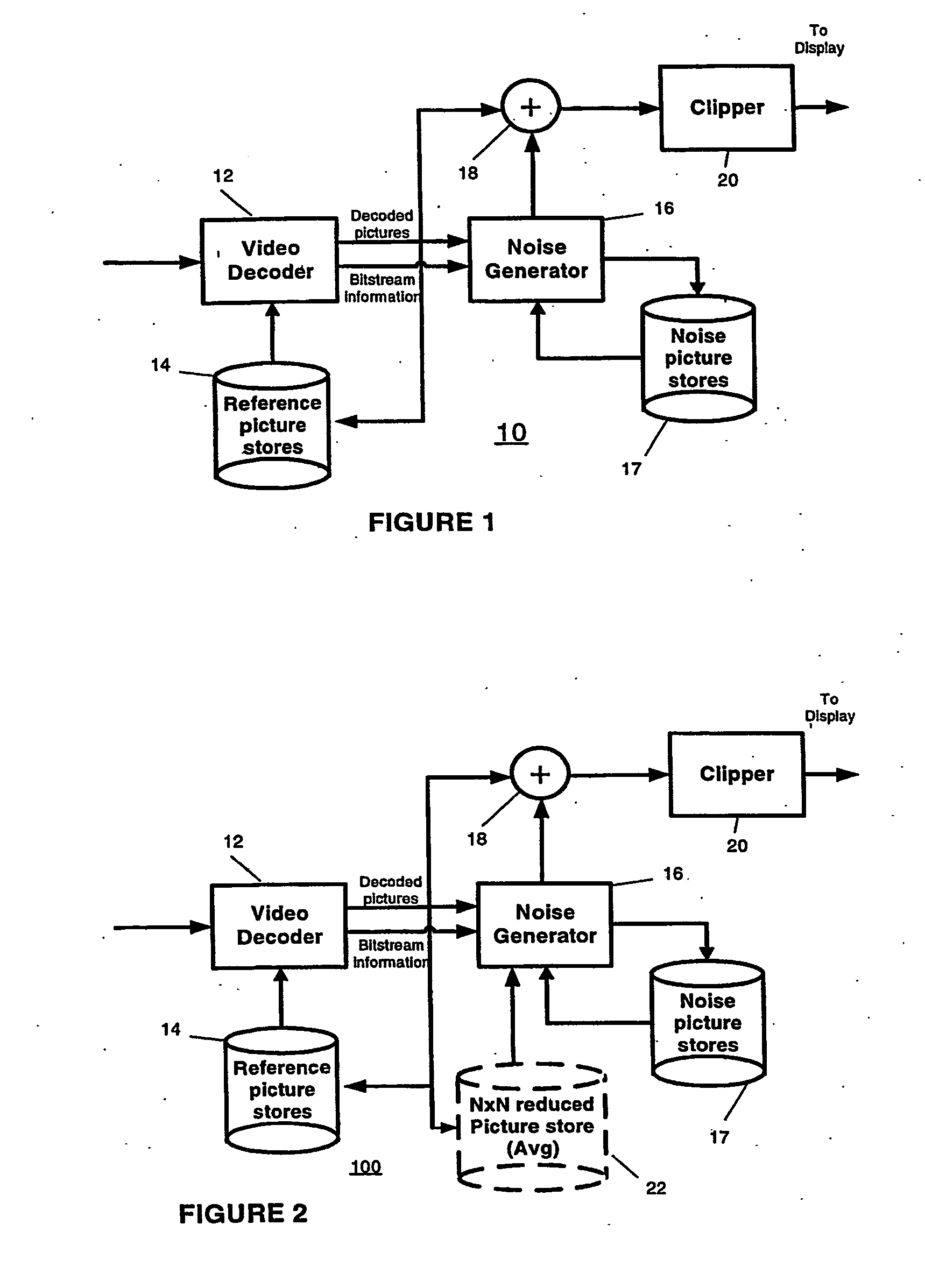 Video comfort noise addition technique