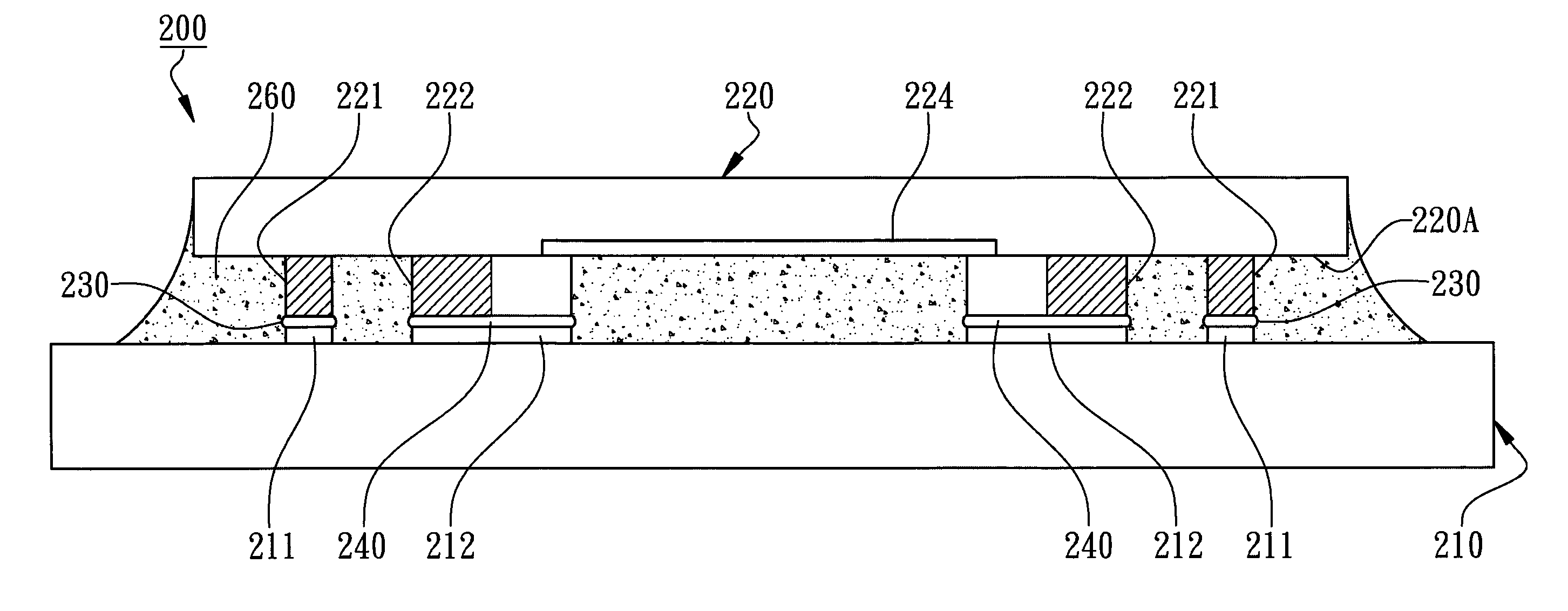 Flip chip device having soldered metal posts by surface mounting