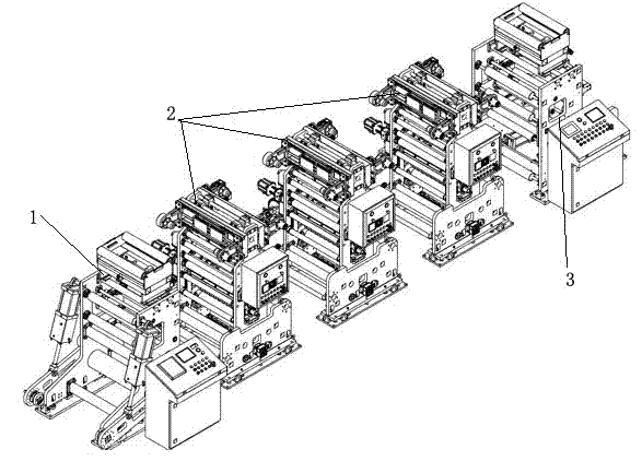 Modular wide hot stamping machine