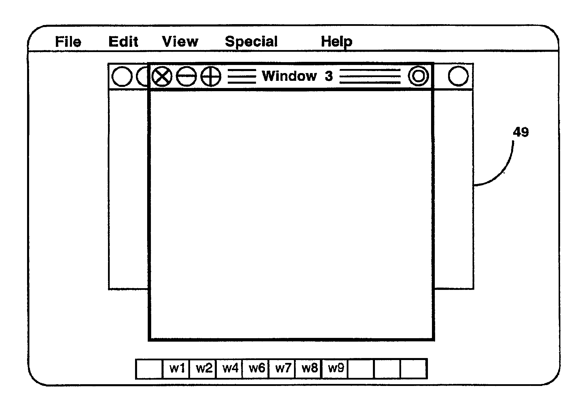 Computer interface having a single window mode of operation