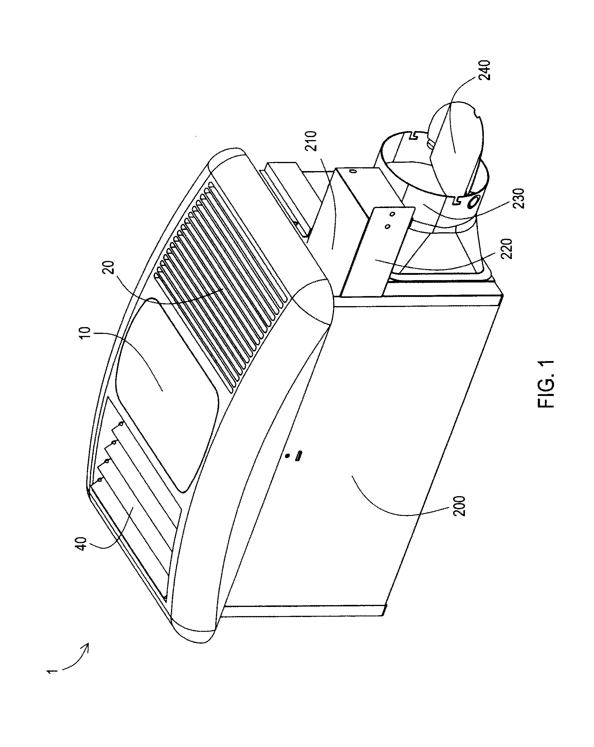 Bath fan and heater with cover having adjustable luver or depressible fastener and depressible release