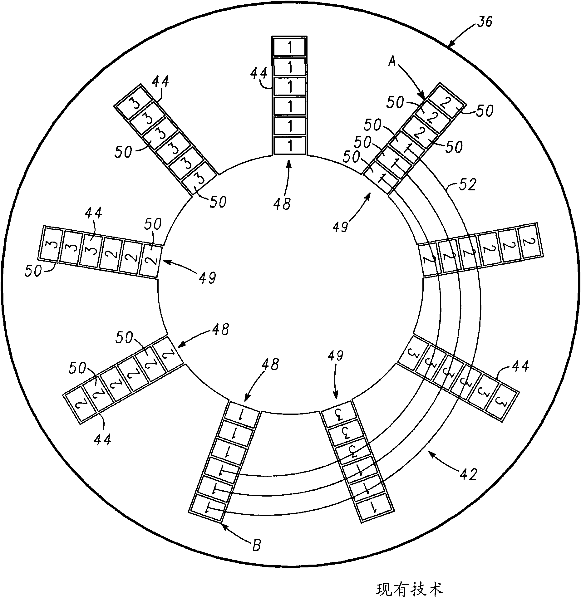 Fractional slot winding configuration for electric motor