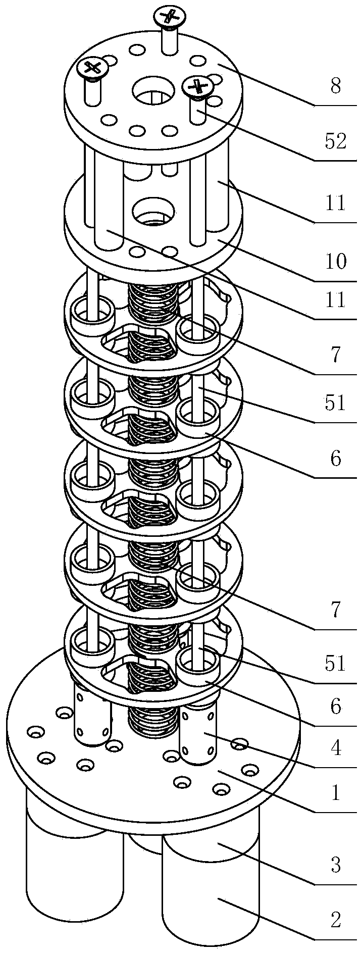 Trunk-simulating mechanical arm unit device