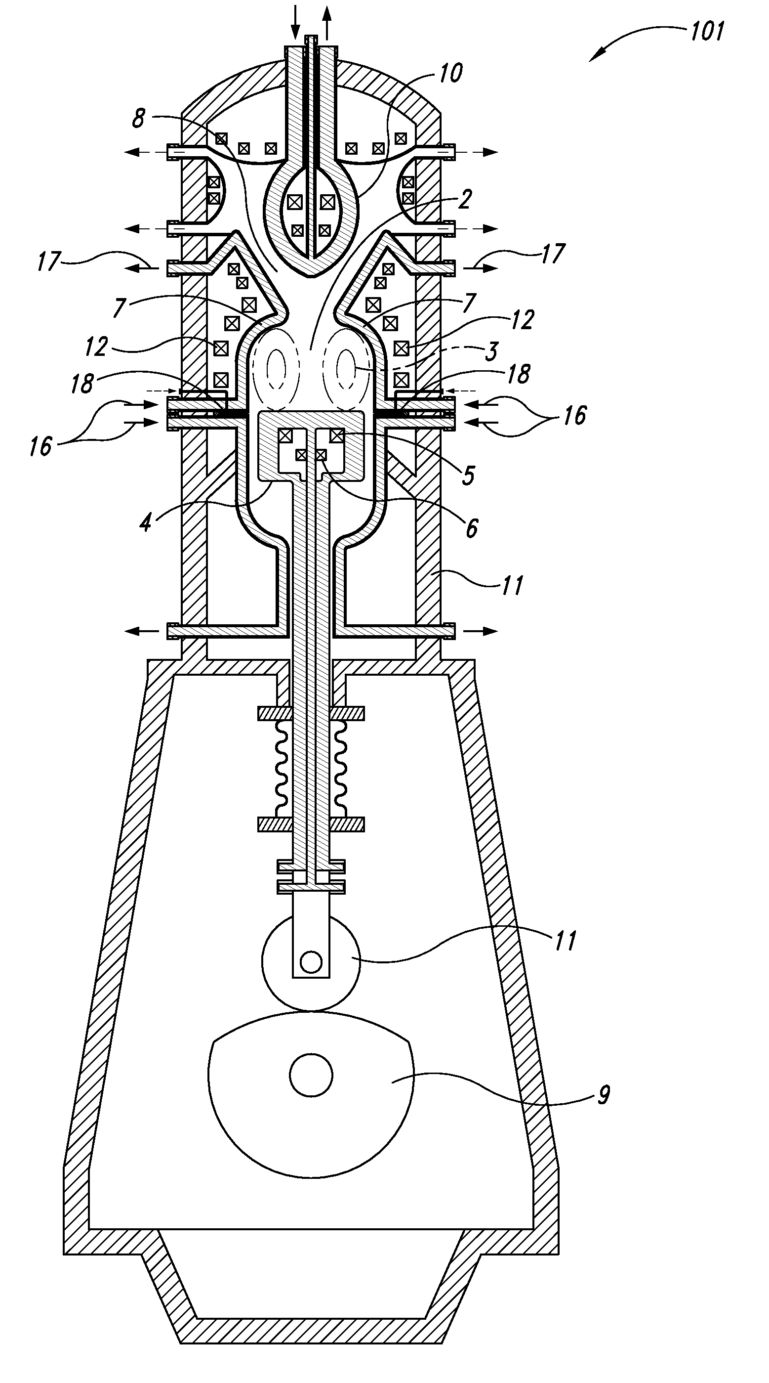 Device for compressing a compact toroidal plasma for use as a neutron source and fusion reactor