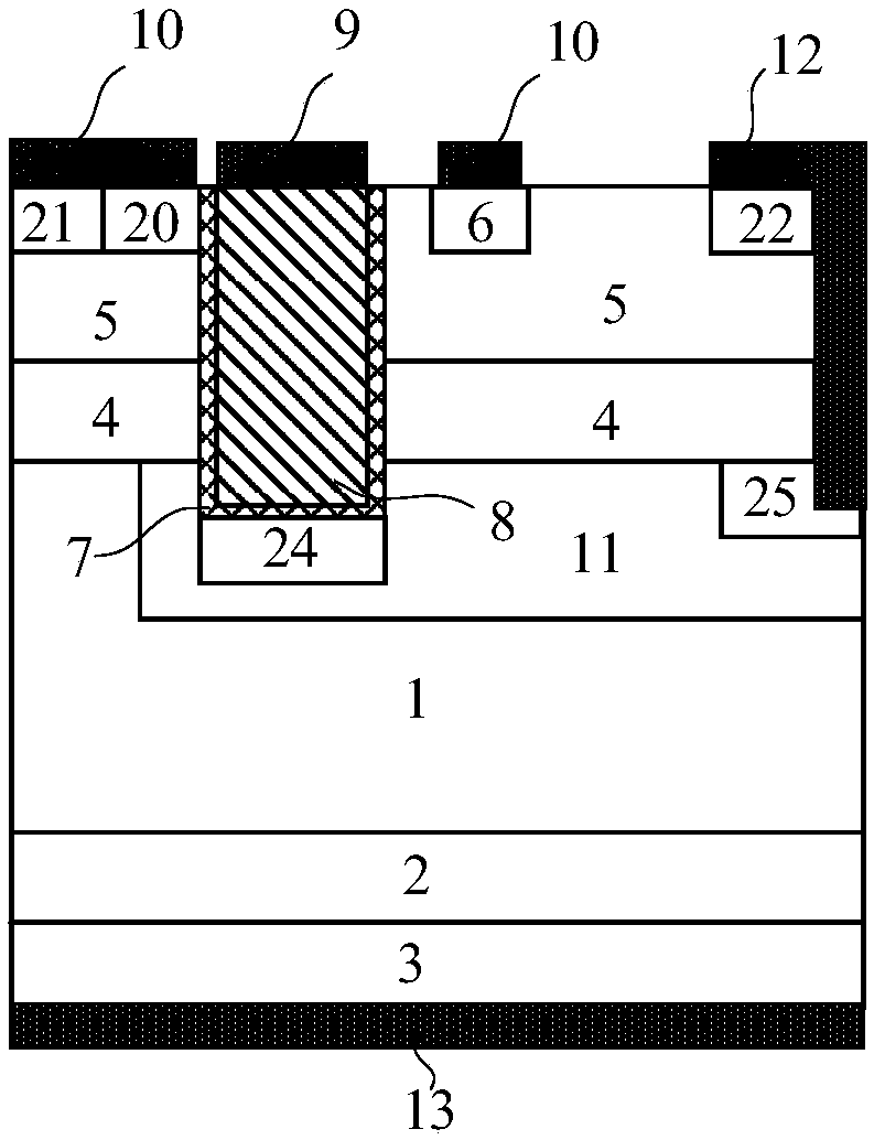 IGBT device with carrier storage layer using diode clamping