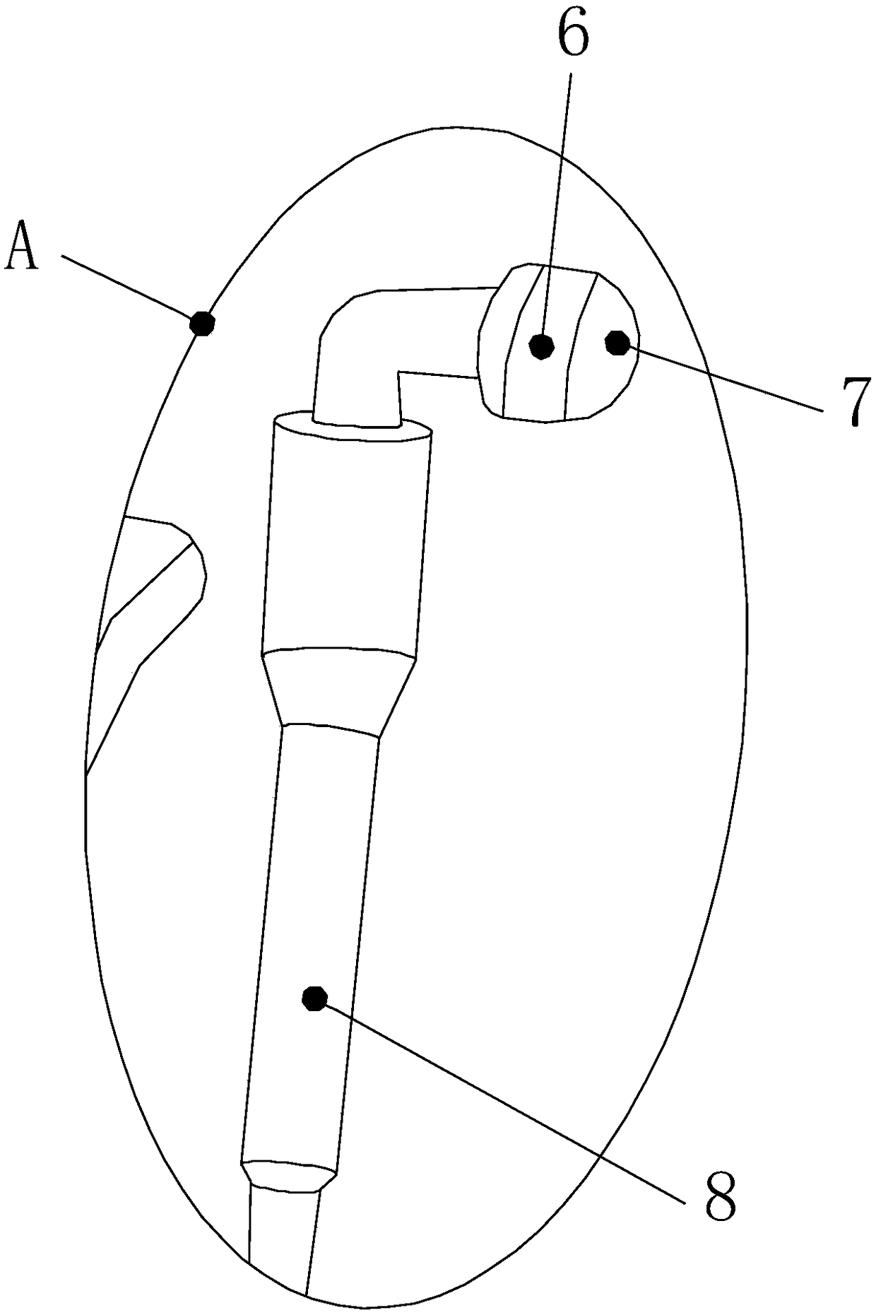 Efficient lung clearing and phlegm eliminating device for respiratory medicine department