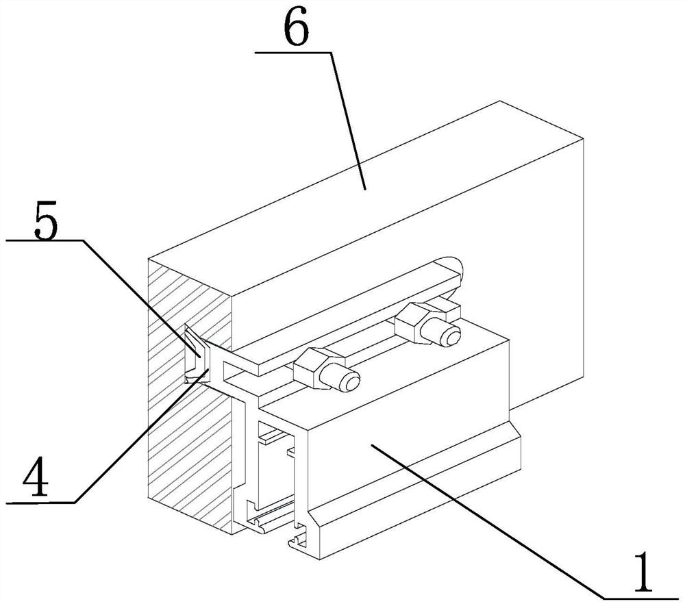 Strip-shaped back bolt anchoring structure, stone back bolt anchoring system and anchoring method