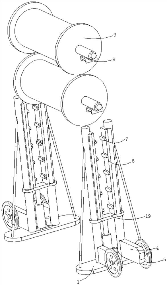 A cable rack for synchronous laying of multi-strand cables