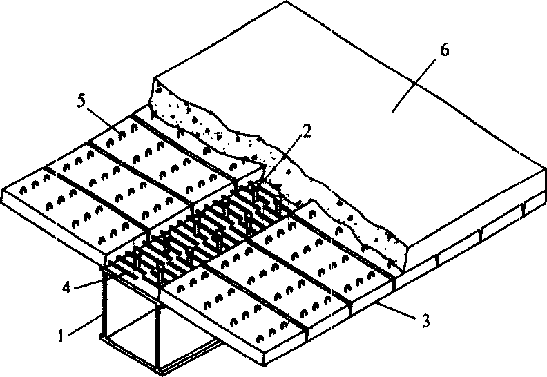 Steel-concrete folding plate combined beam