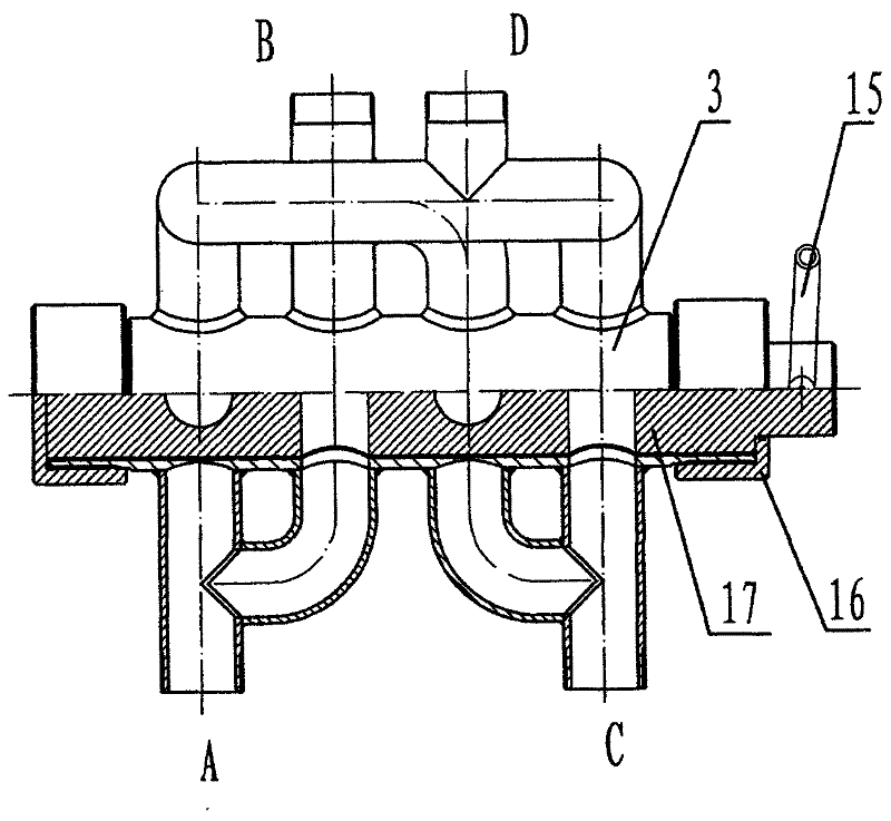 Continuous positive and negative integrated sand washing device for oil well