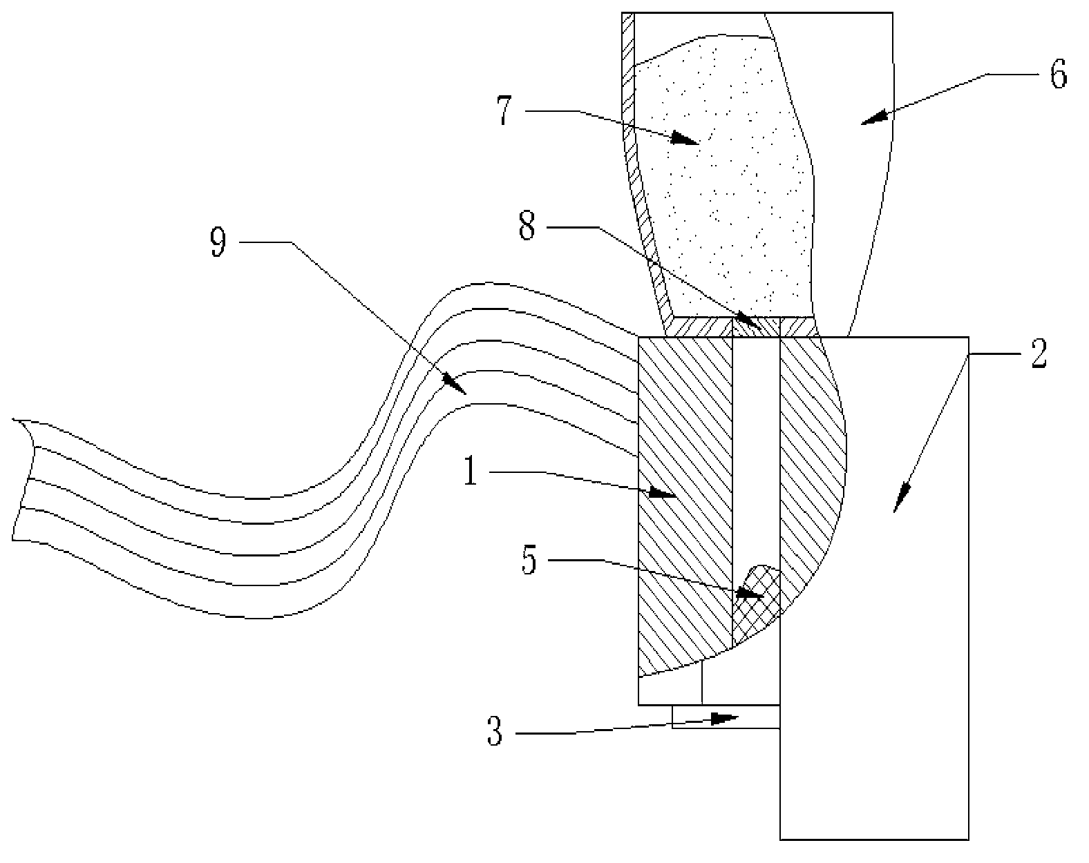 Secondary self-propagating welding method for cathode soft belt and large bus for aluminum electrolysis cell