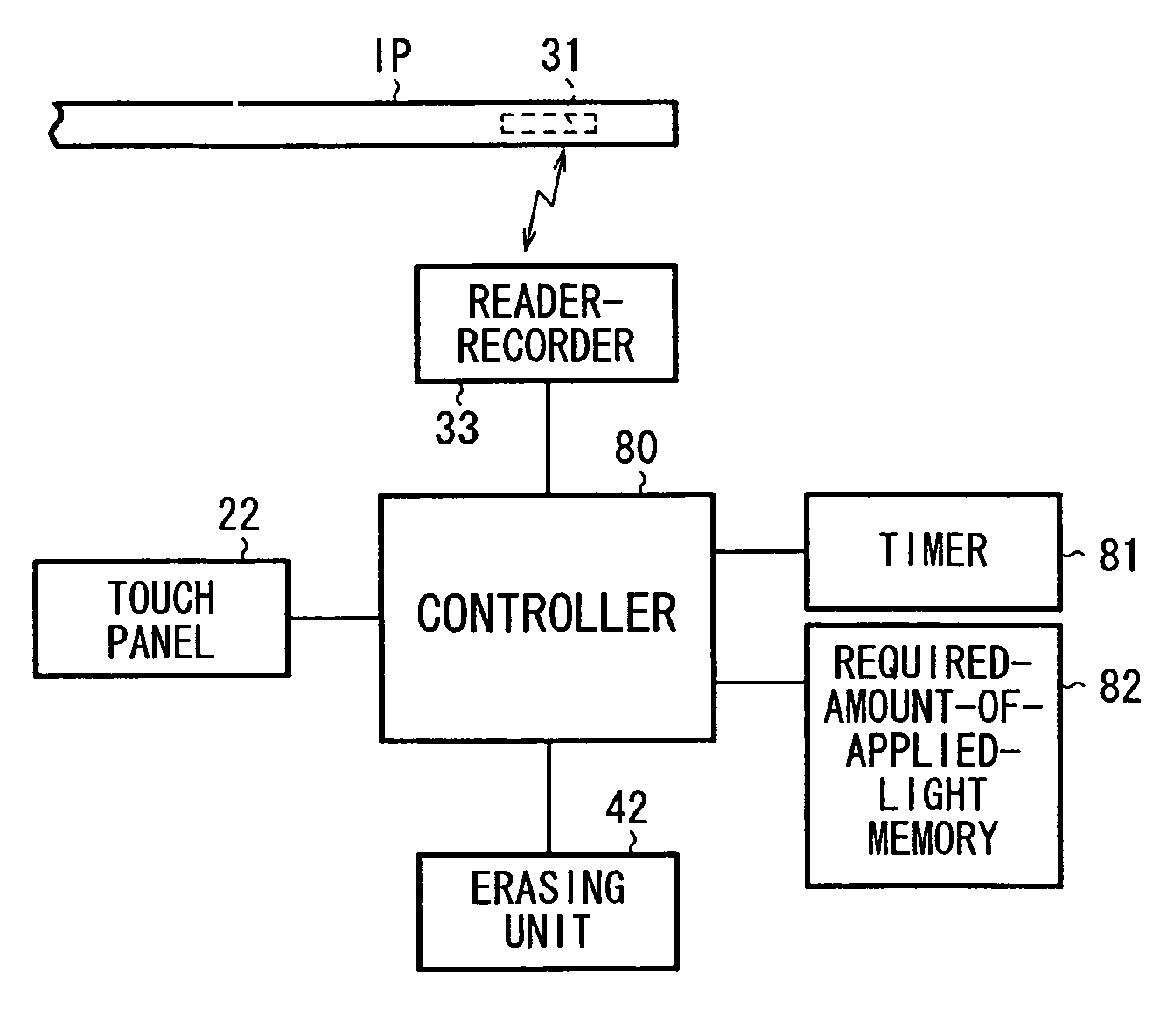 Erasing device