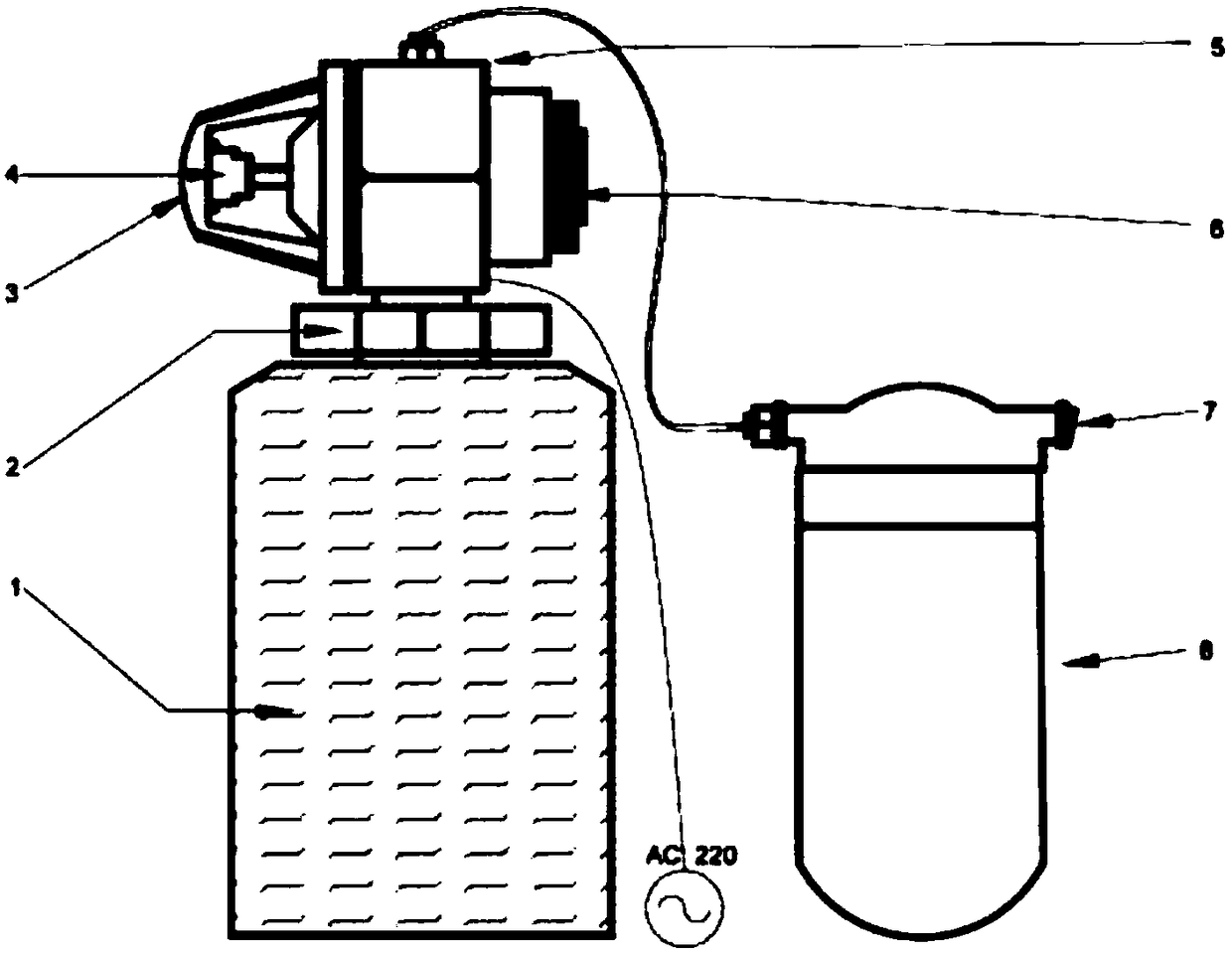 Method for eliminating CO in restricted space through ultrasonic atomizing spray of chemical absorbing solution