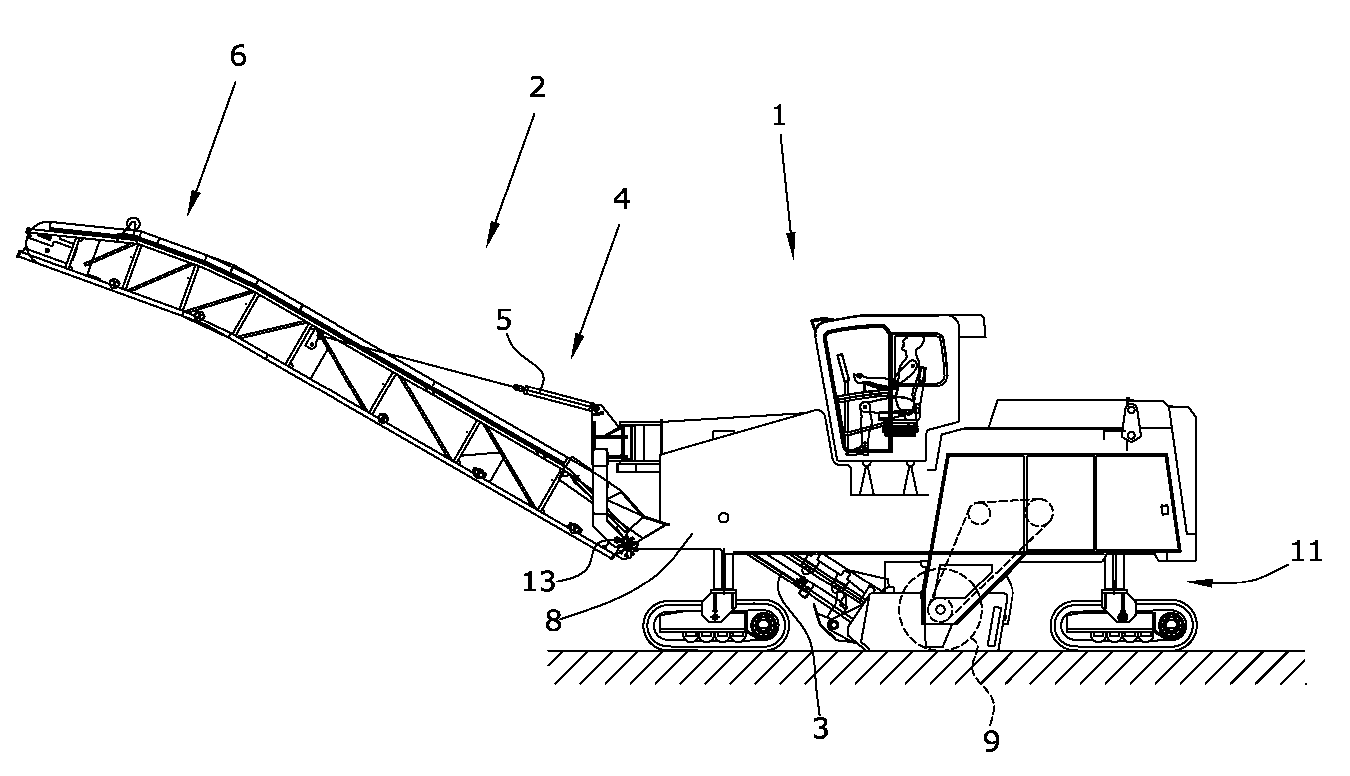 Folding Transport Conveyor For A Construction Machine, Automotive Construction Machine, As Well As Method For Pivoting A Transport Conveyor