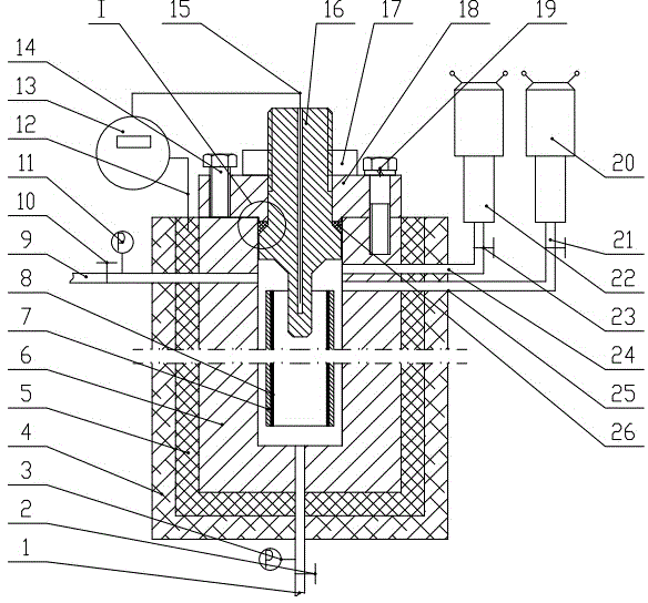 Anticorrosive coating high-temperature and high-pressure resistant performance evaluation testing device and testing method