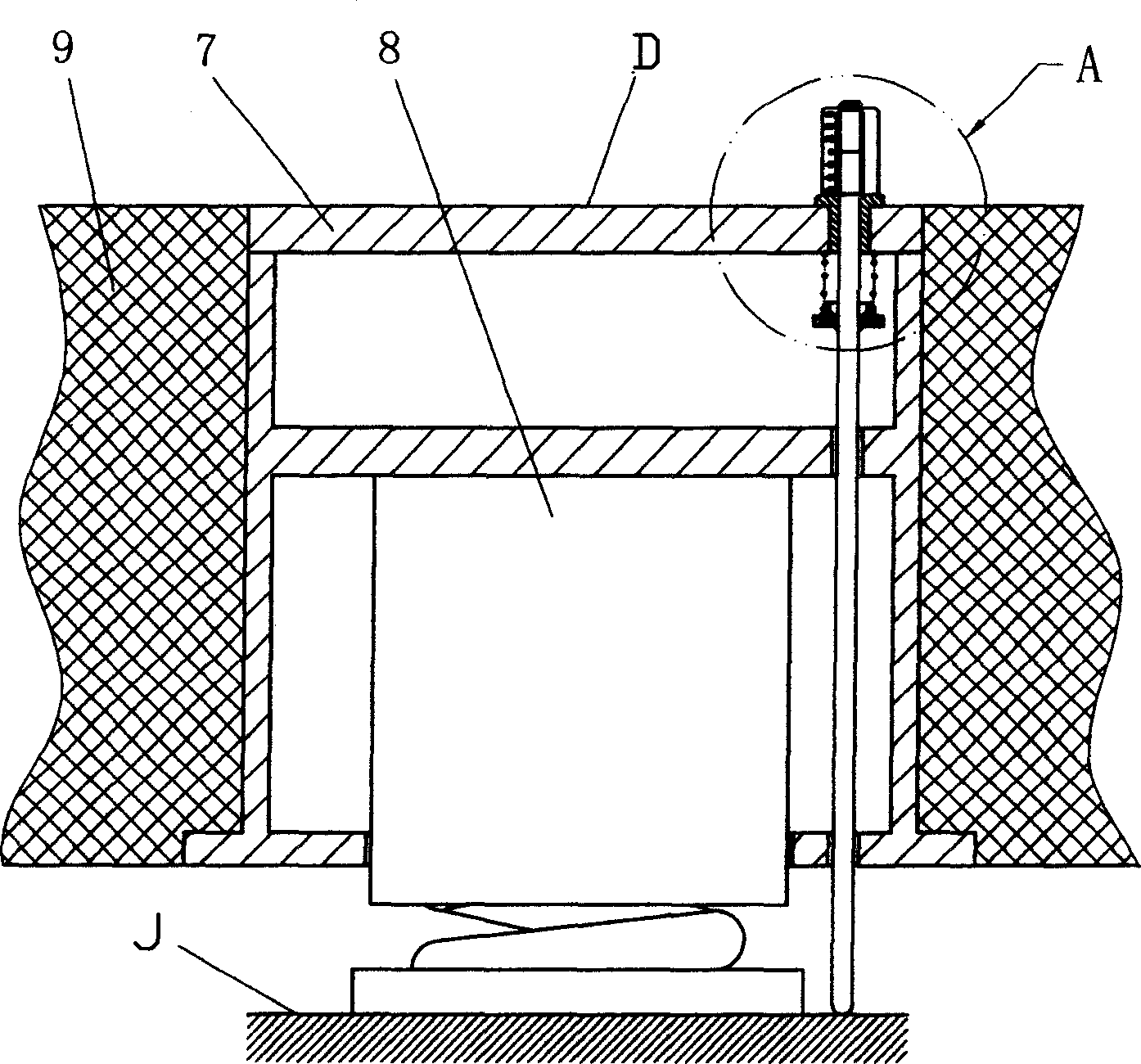 Device for monitoring spring support member height change and use