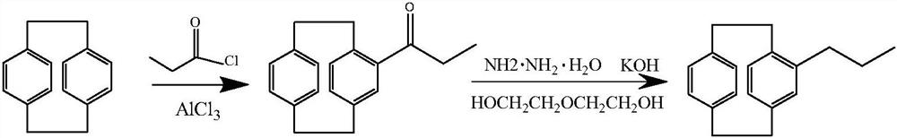 Preparation method of 4-n-propyl p-xylene cyclic dimer