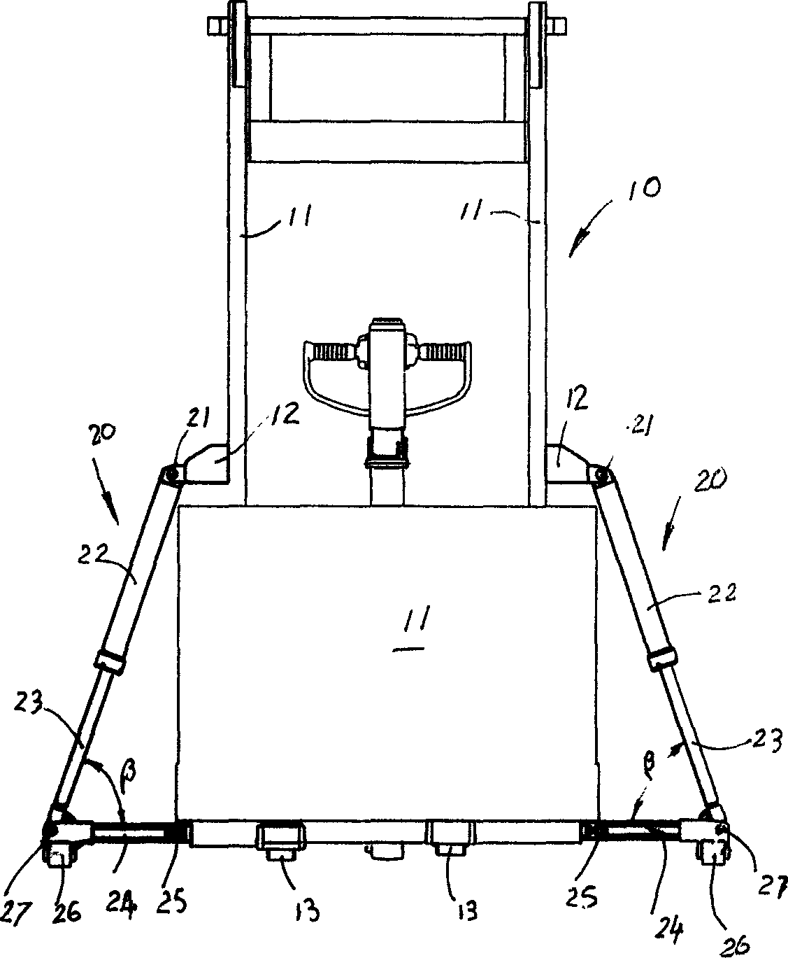 Hydraulic support leg