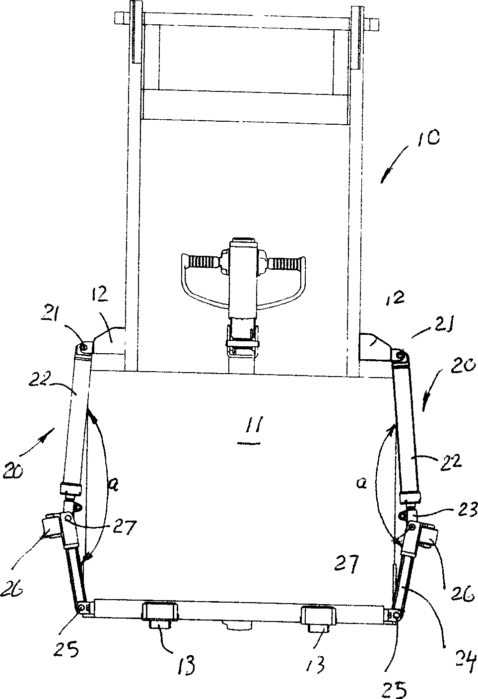 Hydraulic support leg