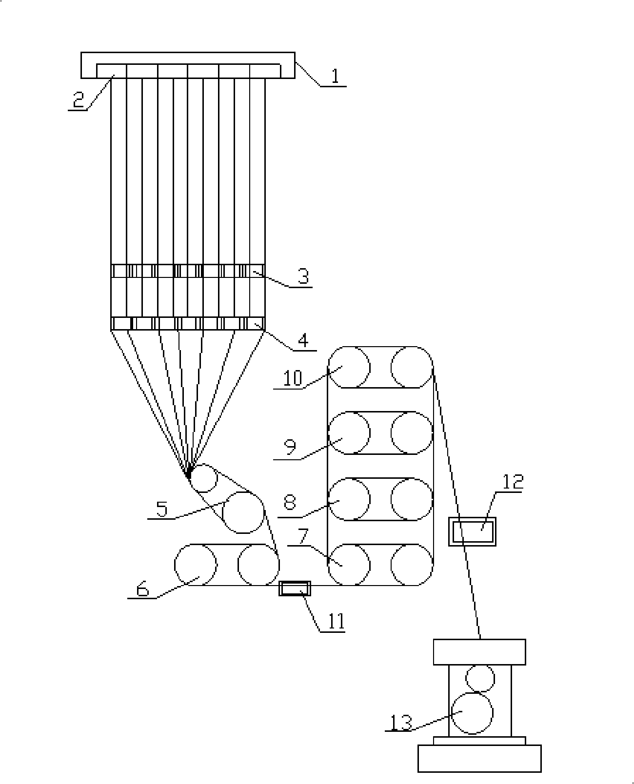 One-step method production process of ultra-low contract terylene industry fiber