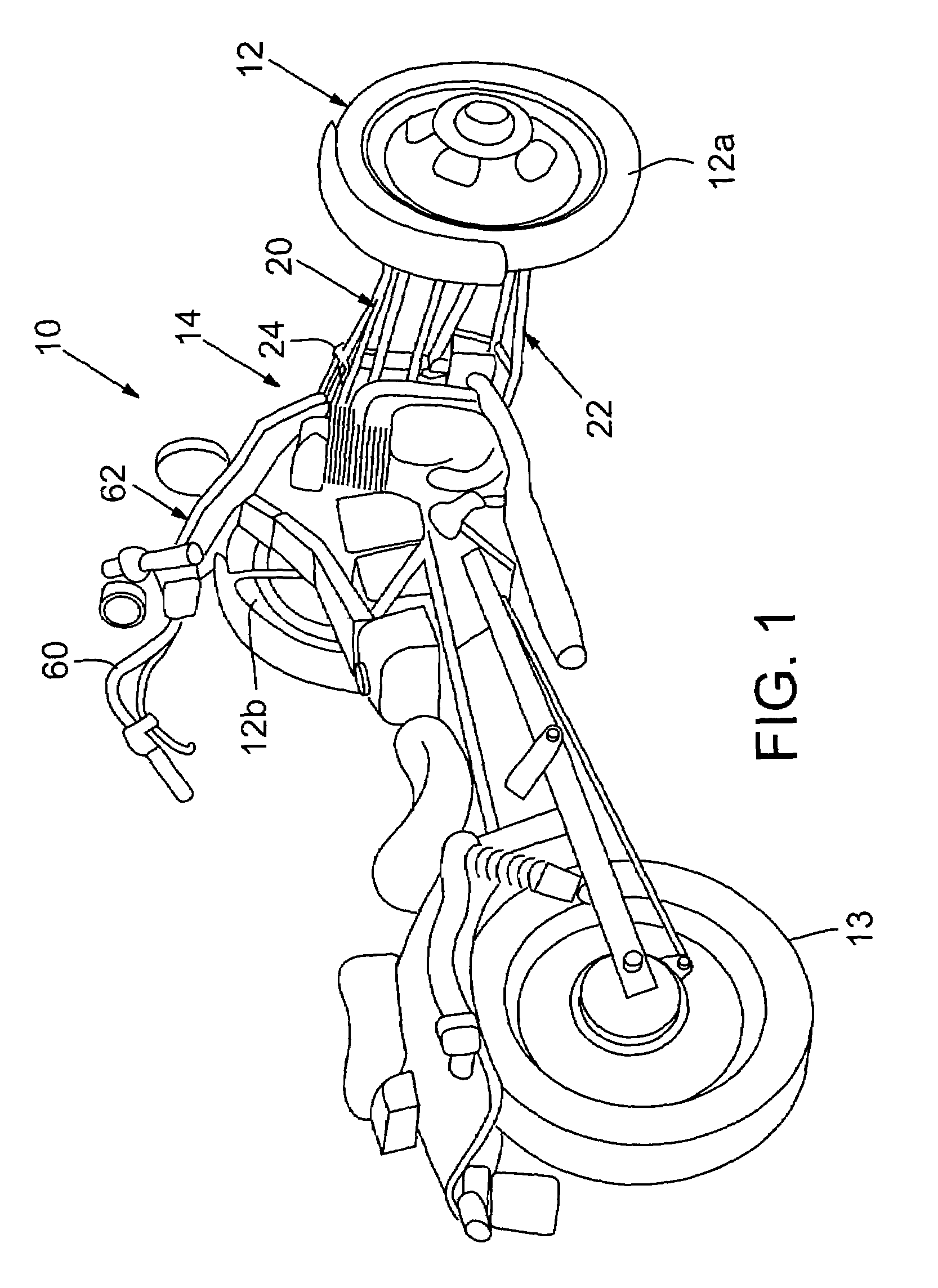 Tilting wheeled vehicle