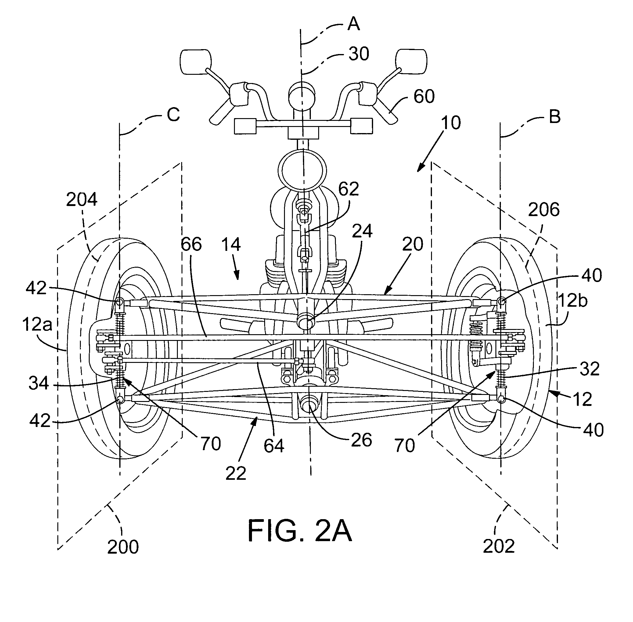 Tilting wheeled vehicle