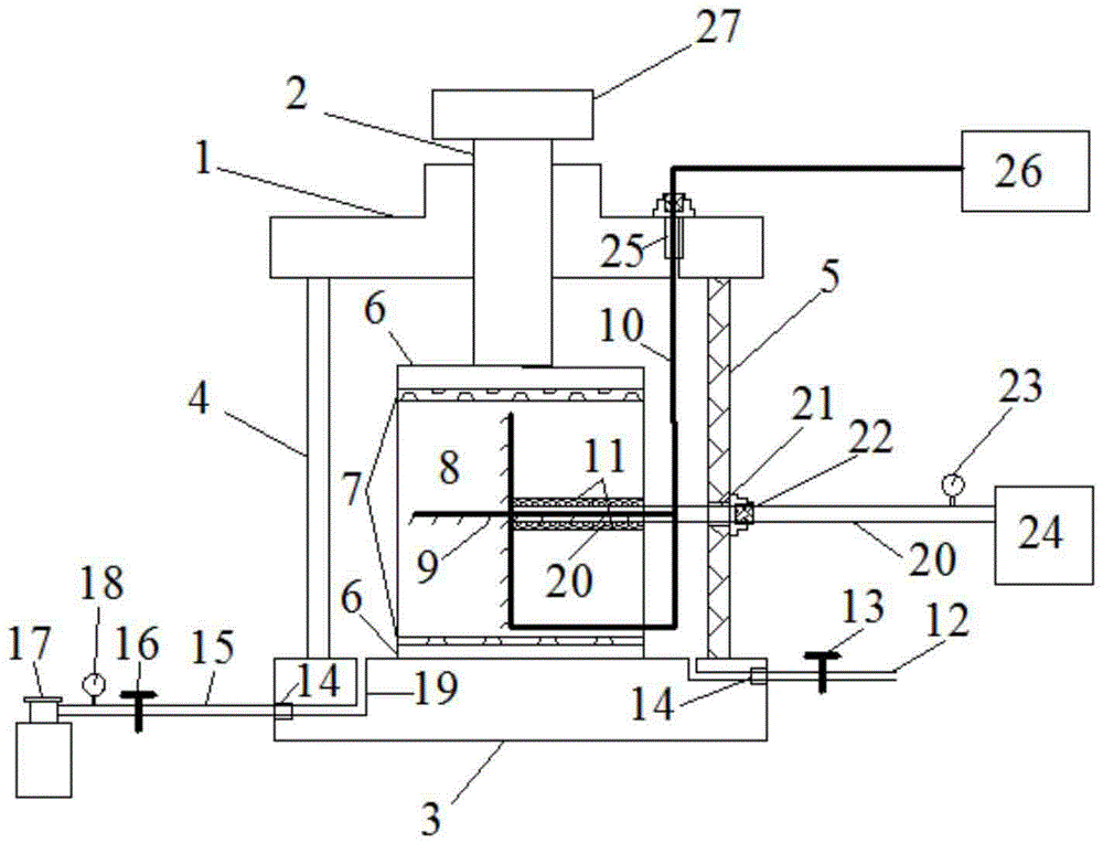 Gas coal hydrofracture field time-space monitoring device and method