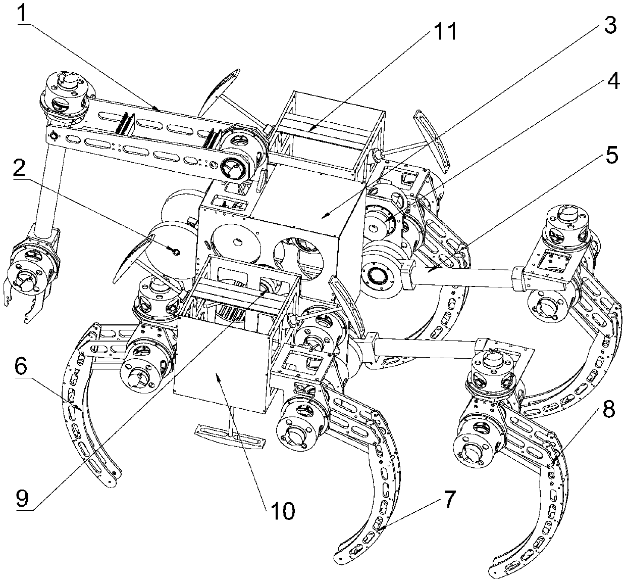 Mobile operation robot with variable-structure-state wheel legs