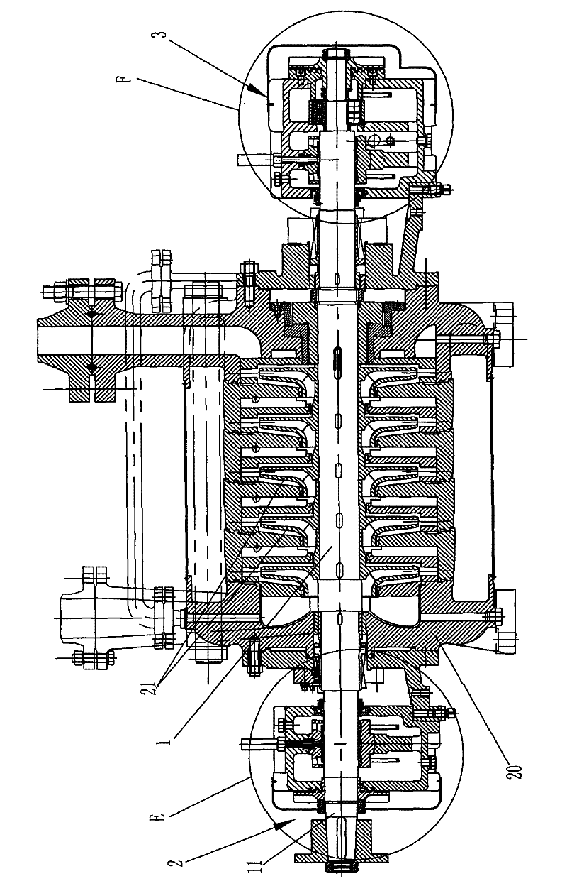 Special centrifugal pump with air-cooled type bearing body