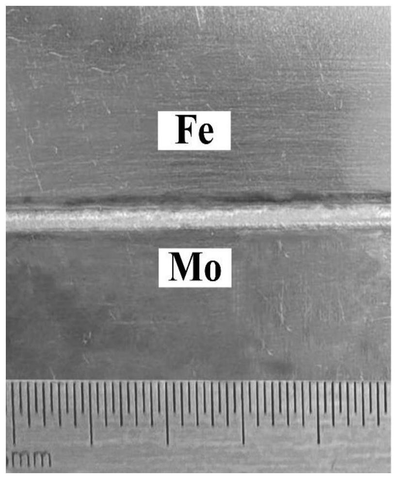 A kind of molybdenum/steel dissimilar metal laser welding method