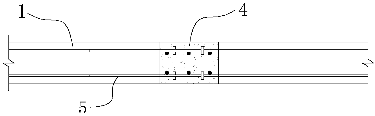 Bridge deck wet joint structure adopting T-head steel bars and construction method of bridge deck wet joint structure