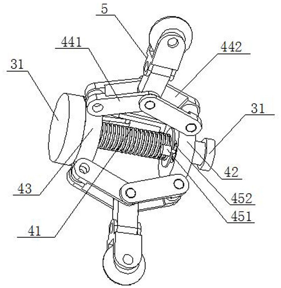 Mechanical structure of pipeline dredging robot